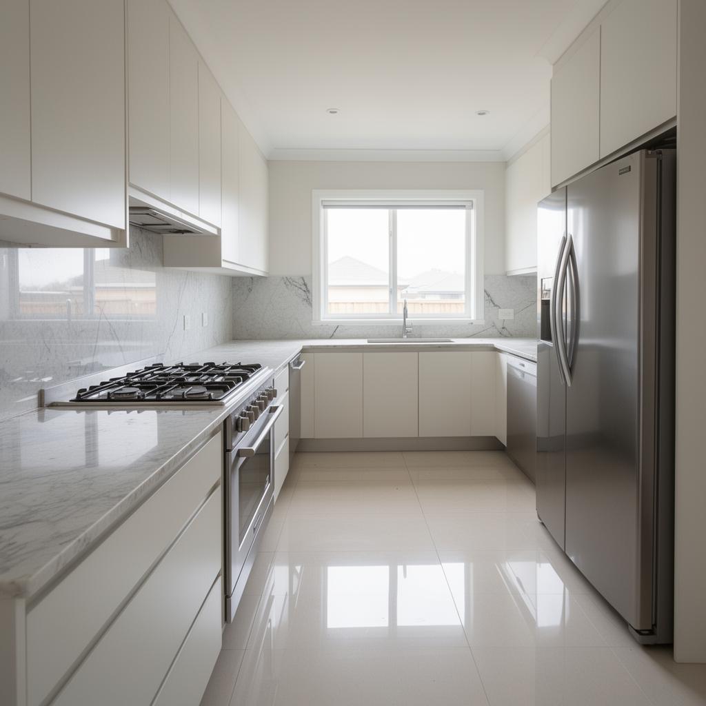 Misma cocina después de la limpieza profunda